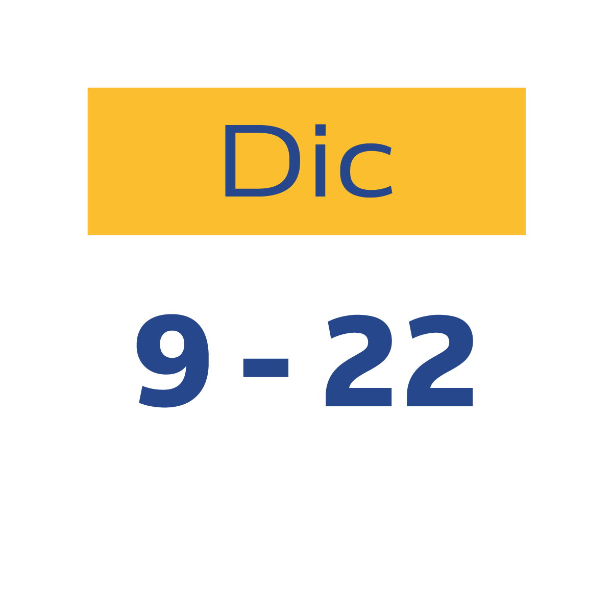 9 al 22 de diciembre, 2026