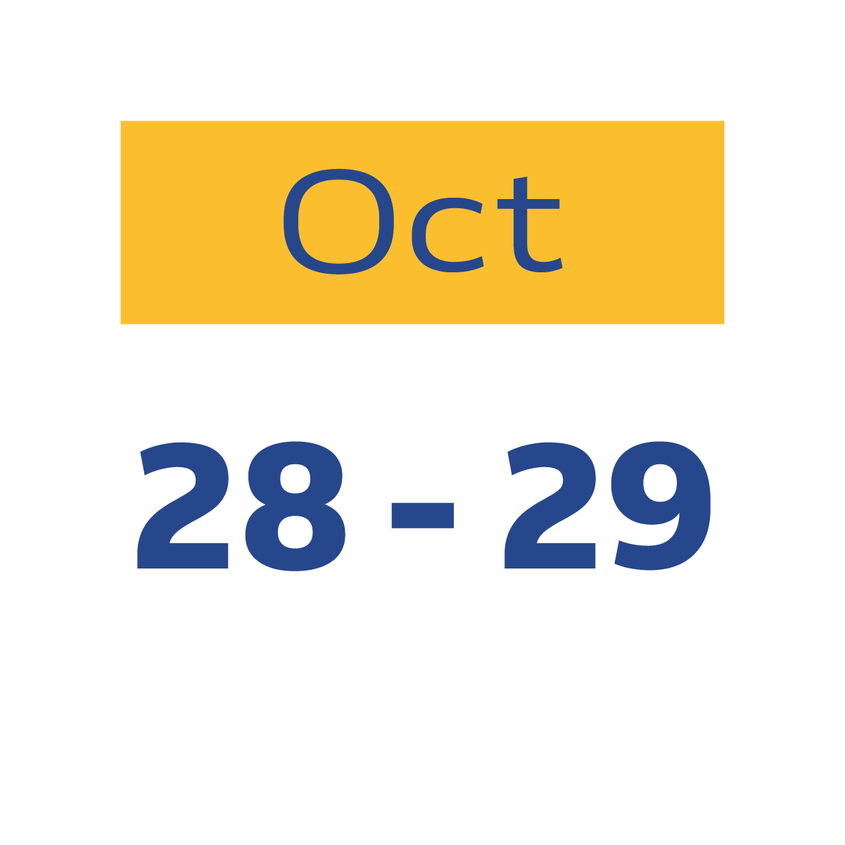 28 y 29 de octubre, 2026