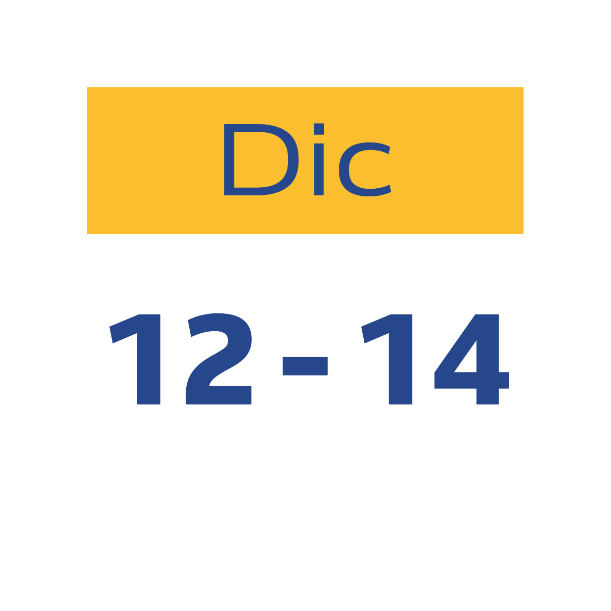 Viernes 12 hasta el domingo 14 de diciembre, 2025